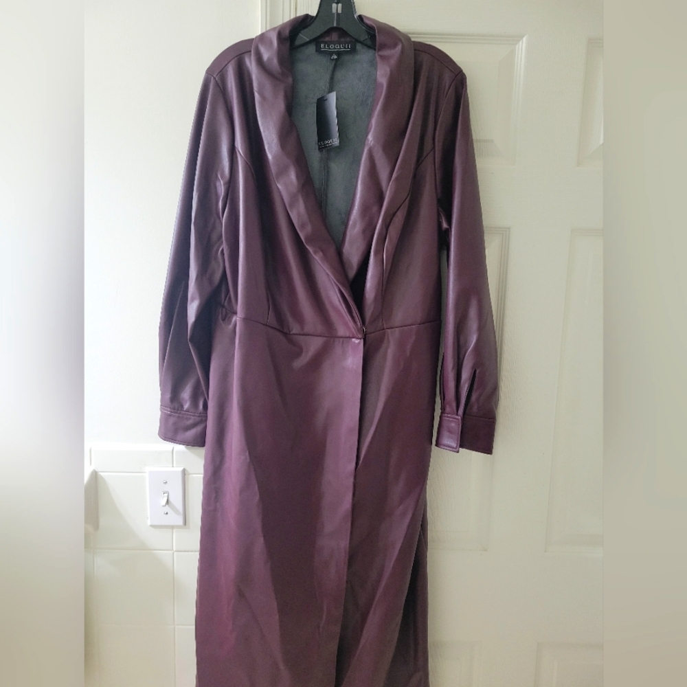 NWT ELOQUI FAUX LEATHER DRESS